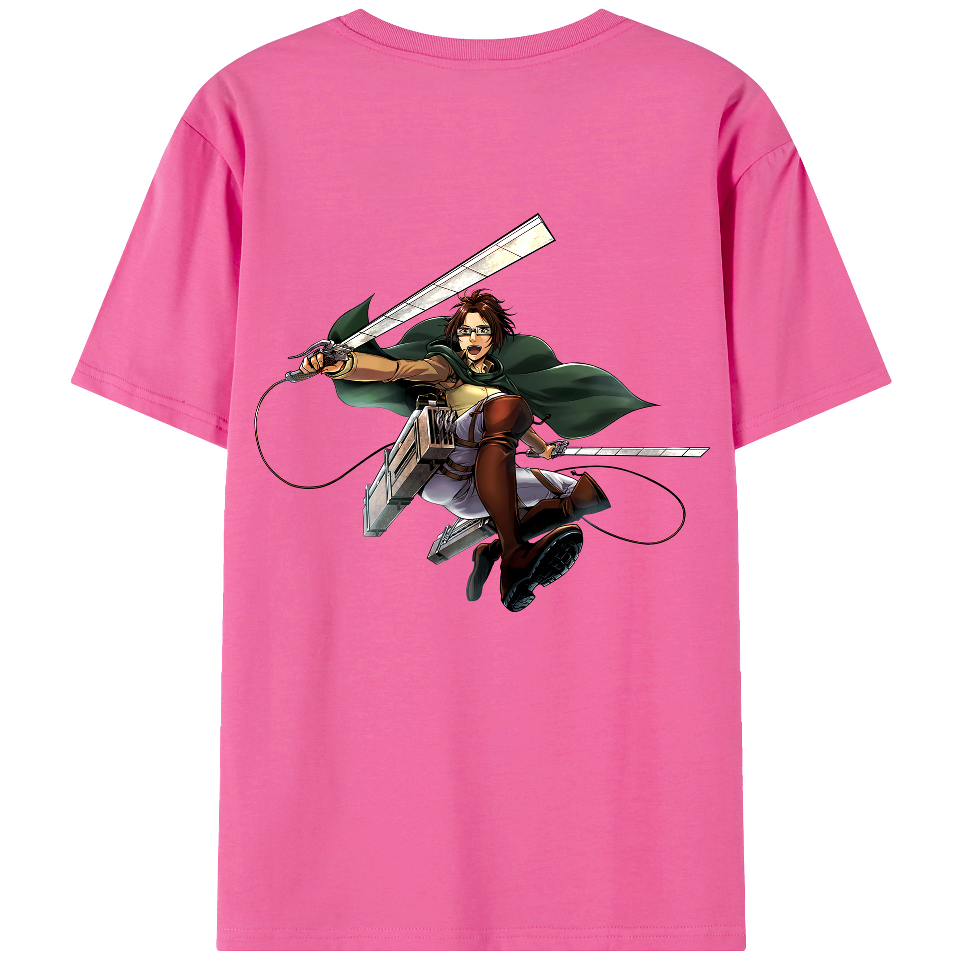 （画像用） 進撃の巨人 ハンジ·ゾエ Attack on Titan Hanji Zoe レディース半袖Tシャツ(バックプリント)